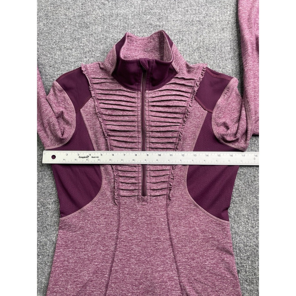 Lululemon Pullover Women's 6 Run Your Heart Out Half Zip Heathered Plum - Picture 5 of 9